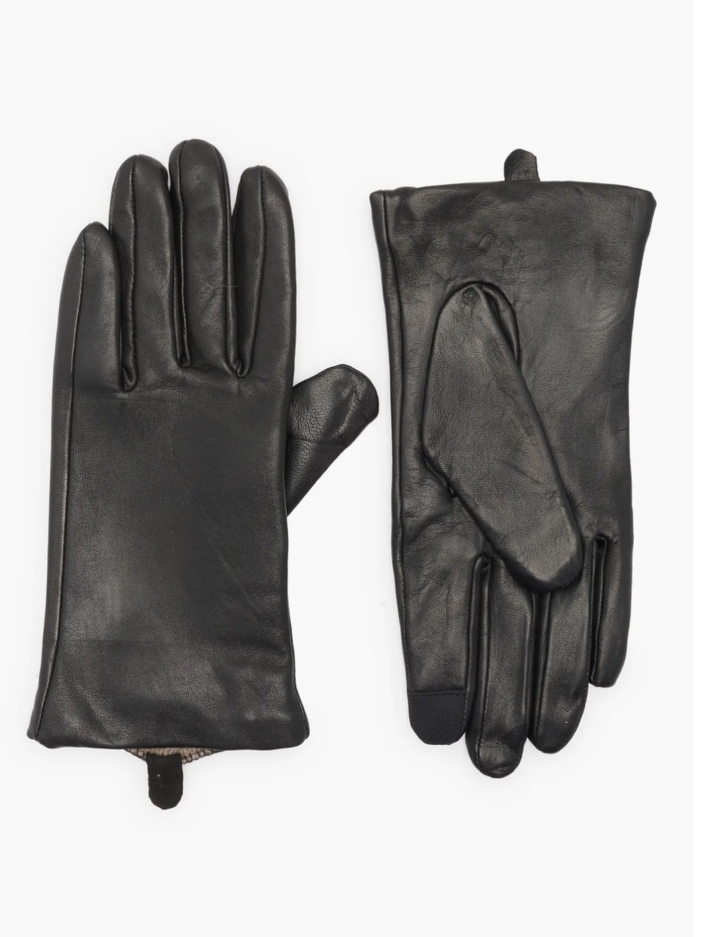 Touchpoint cashmere-lined leather smart glove Women's Black Gloves Medium